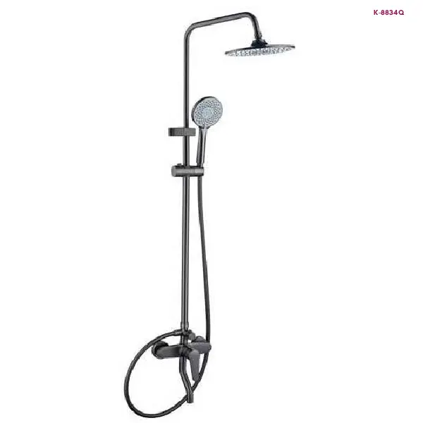 Gunmetal Square Rain Shower System with Hand Shower(K-8834Q)