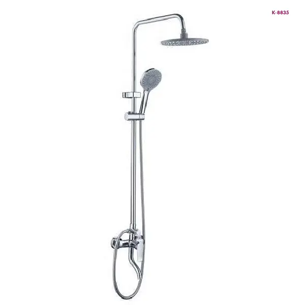 Chrome Square Rain Shower System with Hand Shower(K-8835)