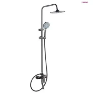 Gunmetal Square Rain Shower System with Hand Shower(K-8836Q)