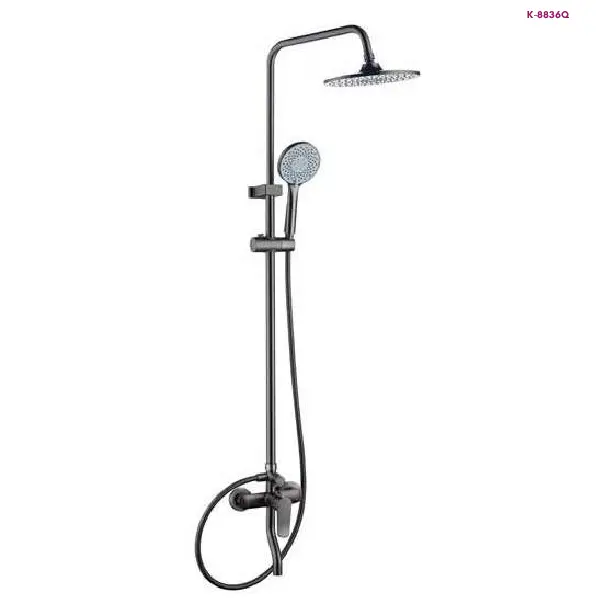 Gunmetal Square Rain Shower System with Hand Shower(K-8836Q)