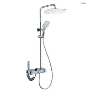 Chrome Square Rain Shower System with Hand Shower(K-8841)