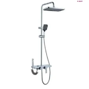 Chrome Square Rain Shower System with Hand Shower(K-8849)