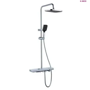Chrome Square Rain Shower System with Hand Shower(K-8852)