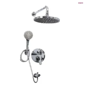 Chrome Concealed Rain Shower System with Multi-Function Hand Shower (KS2011)