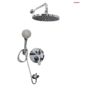 Chrome Concealed Rain Shower System with Multi-Function Hand Shower (KS2009)
