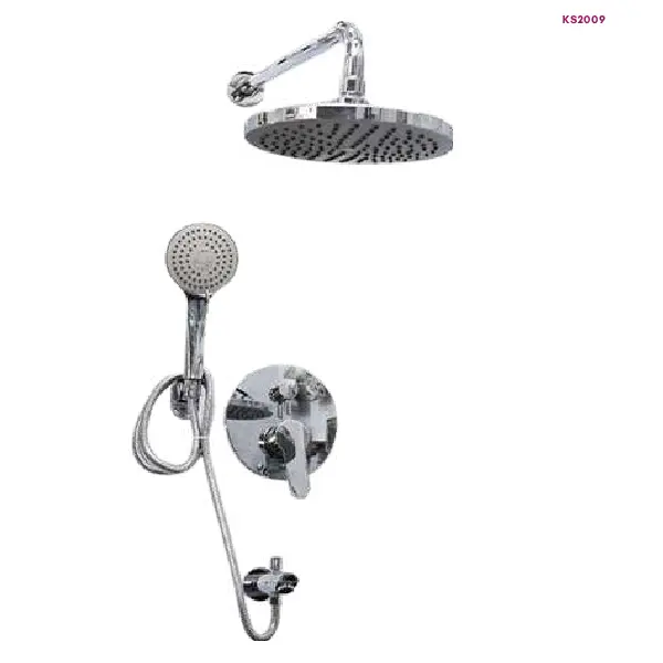 Chrome Concealed Rain Shower System with Multi-Function Hand Shower (KS2009)
