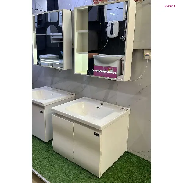 White LED Bathroom Vanity Cabinet Set (K-9704)