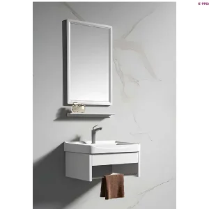 White Wall-Mounted Bathroom Vanity Cabinet Set (K-9908)