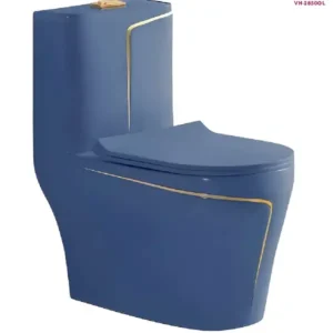 FRENCIA VH-2850GL Navy Blue with Gold One Piece Toilet