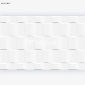 WHITE SCALLOPED WAVE GLOSSY-25×40 Wall Tile (PMCP24102K)