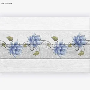 BLUE FLORAL DECORATIVE GLOSSY-25×40 Wall Tile (PMCP24356CK)