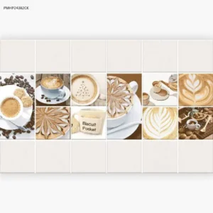 WHITE DECORATIVE GLOSSY-25×40 Kitchen Wall Tile (PMHP24382CK)