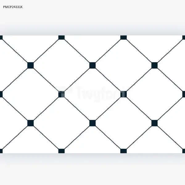 BLACK&WHITE GEOMETRIC GLOSSY-25×40 Wall Tile (PMCP24331K)