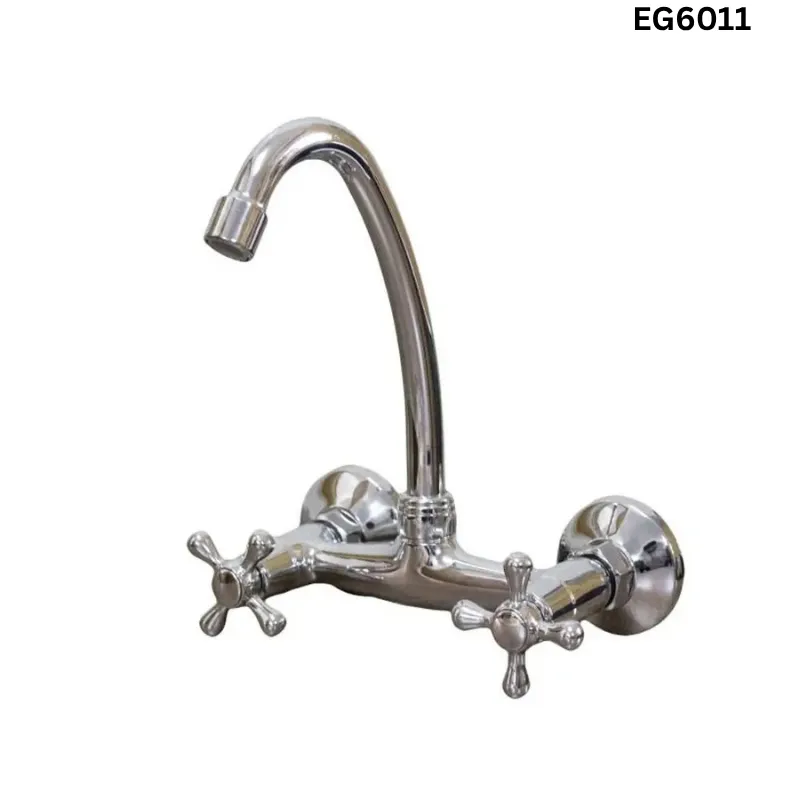 Heritage Chrome Wall-Mounted Kitchen Mixer (EG6011)