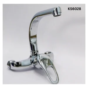  StreamArc Chrome Wall-Mounted Kitchen Mixer (KS6028)