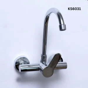  ArcFlow Chrome Wall-Mounted Kitchen Mixer (KS6031)